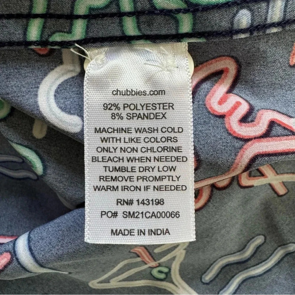 NEW Chubbies One Man Wolf Pack Button Down Popover Shirt Navy Size M - Picture 11 of 16